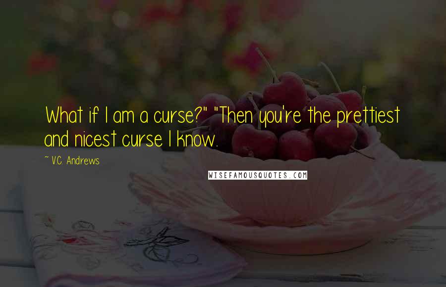 V.C. Andrews Quotes: What if I am a curse?" "Then you're the prettiest and nicest curse I know.