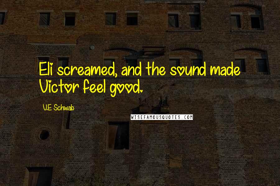 V.E Schwab Quotes: Eli screamed, and the sound made Victor feel good.