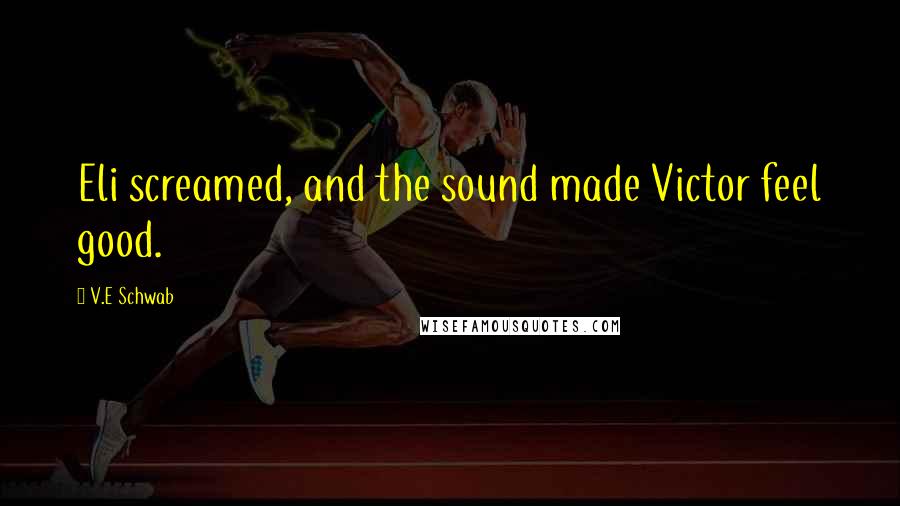 V.E Schwab Quotes: Eli screamed, and the sound made Victor feel good.