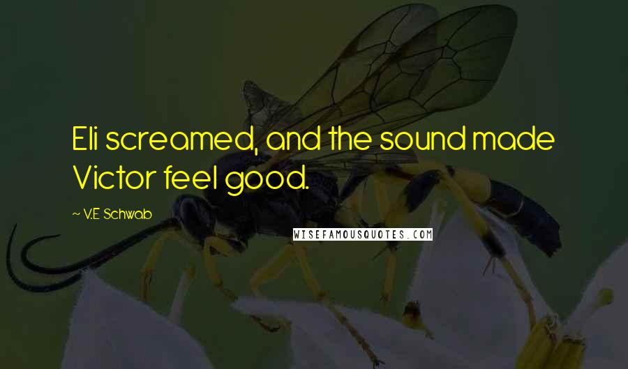 V.E Schwab Quotes: Eli screamed, and the sound made Victor feel good.