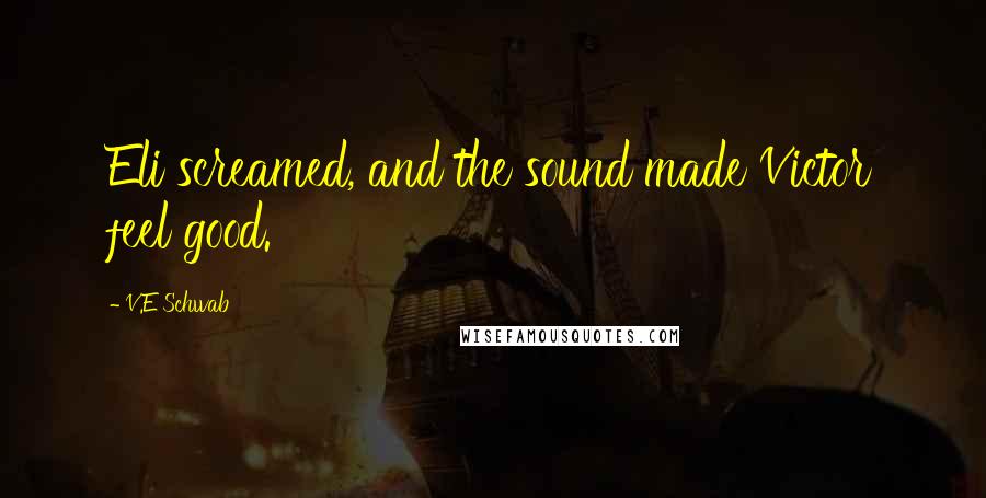 V.E Schwab Quotes: Eli screamed, and the sound made Victor feel good.