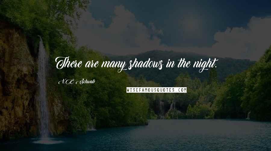 V.E Schwab Quotes: There are many shadows in the night.