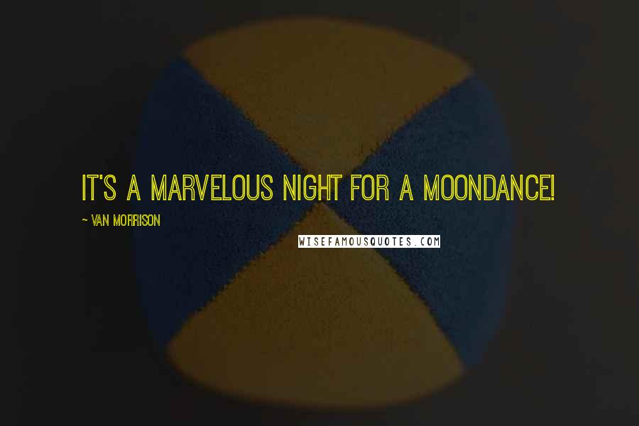 Van Morrison Quotes: It's a marvelous night for a moondance!