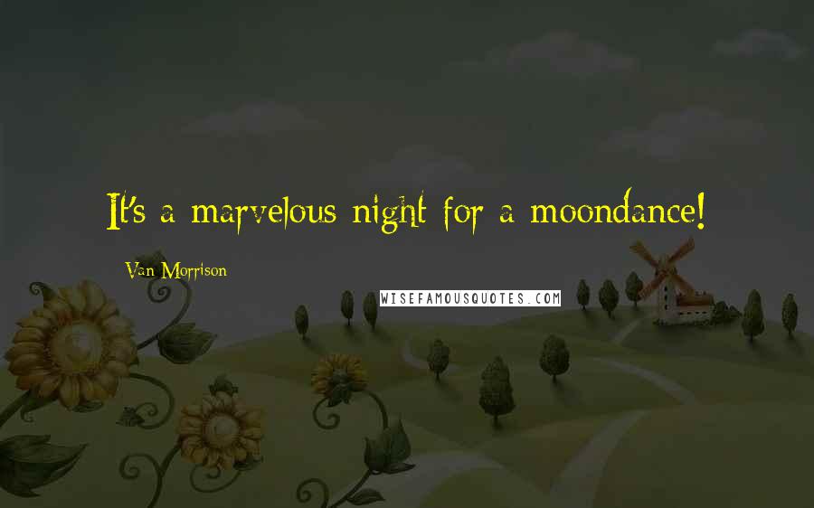 Van Morrison Quotes: It's a marvelous night for a moondance!