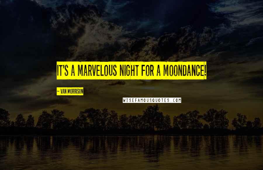 Van Morrison Quotes: It's a marvelous night for a moondance!