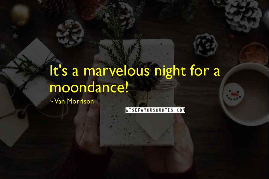 Van Morrison Quotes: It's a marvelous night for a moondance!