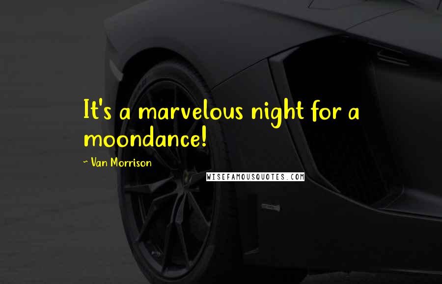 Van Morrison Quotes: It's a marvelous night for a moondance!