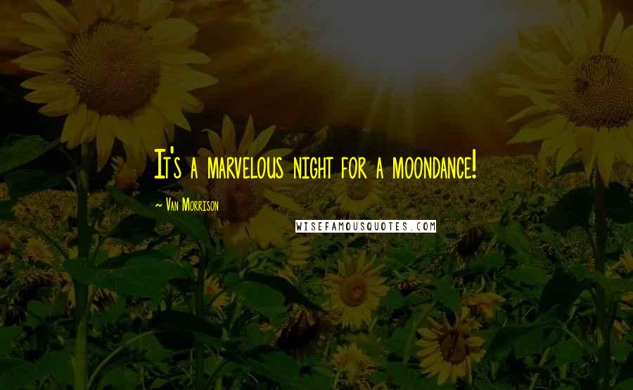 Van Morrison Quotes: It's a marvelous night for a moondance!