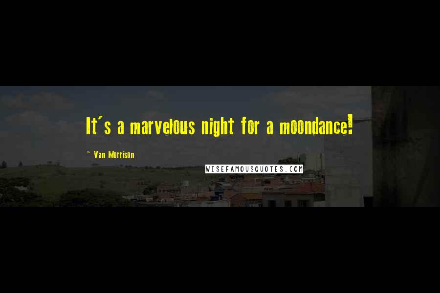 Van Morrison Quotes: It's a marvelous night for a moondance!