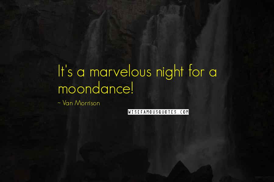 Van Morrison Quotes: It's a marvelous night for a moondance!