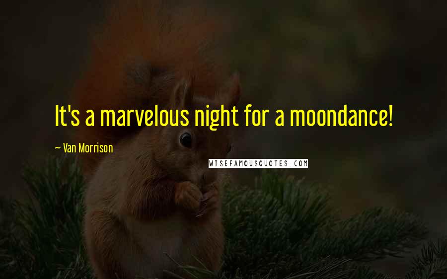 Van Morrison Quotes: It's a marvelous night for a moondance!