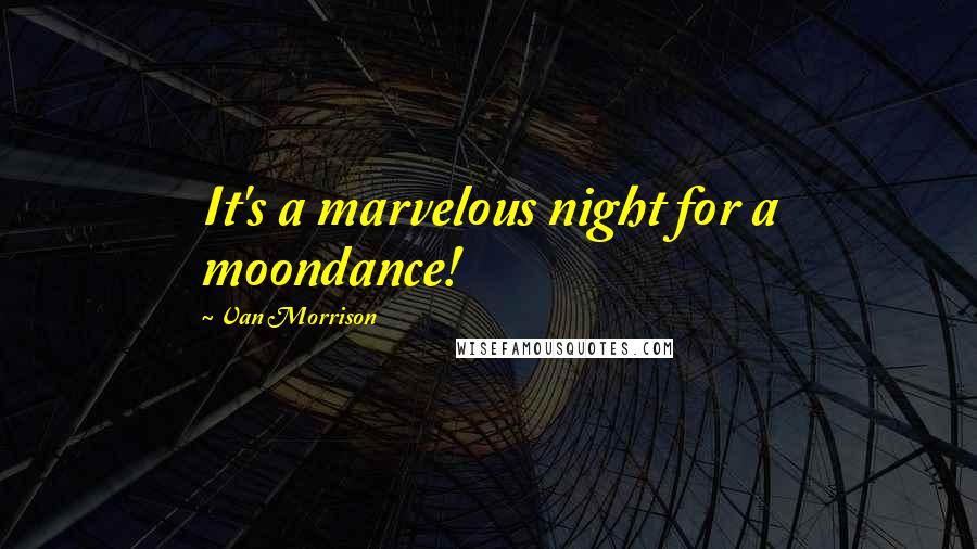 Van Morrison Quotes: It's a marvelous night for a moondance!