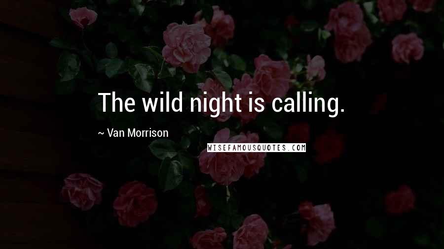 Van Morrison Quotes: The wild night is calling.