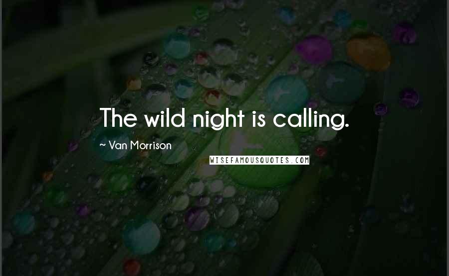 Van Morrison Quotes: The wild night is calling.