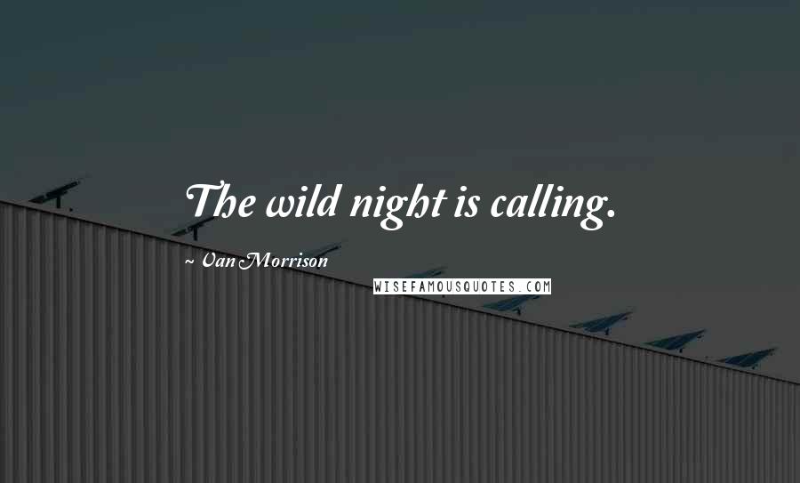 Van Morrison Quotes: The wild night is calling.