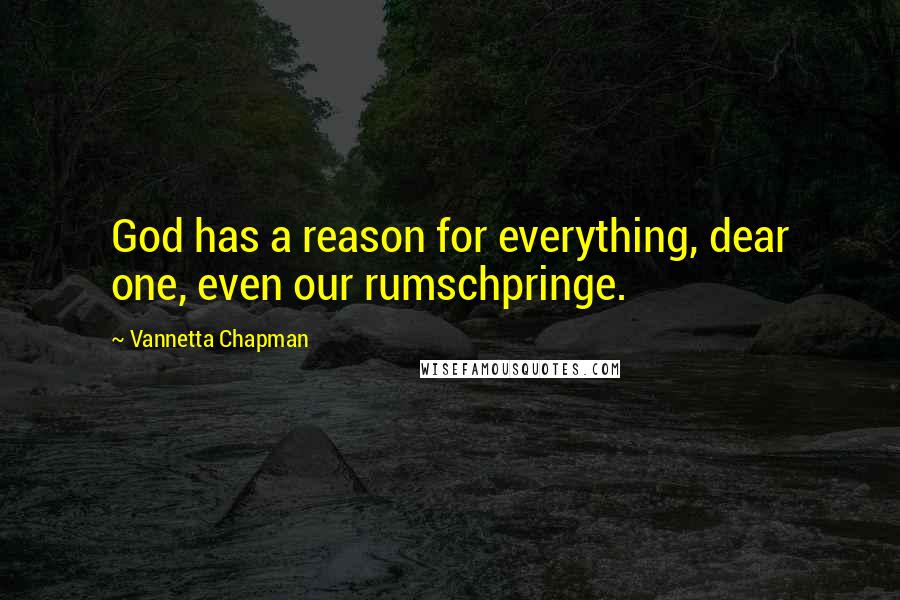 Vannetta Chapman Quotes: God has a reason for everything, dear one, even our rumschpringe.