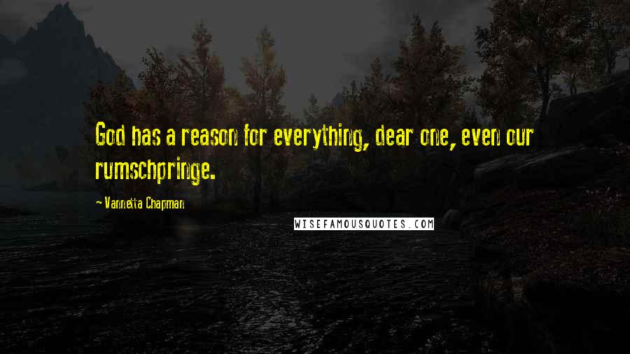 Vannetta Chapman Quotes: God has a reason for everything, dear one, even our rumschpringe.