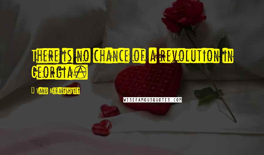 Vano Merabishvili Quotes: There is no chance of a revolution in Georgia.