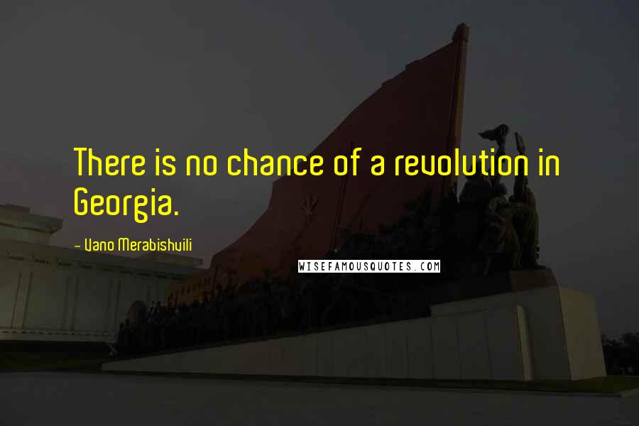 Vano Merabishvili Quotes: There is no chance of a revolution in Georgia.