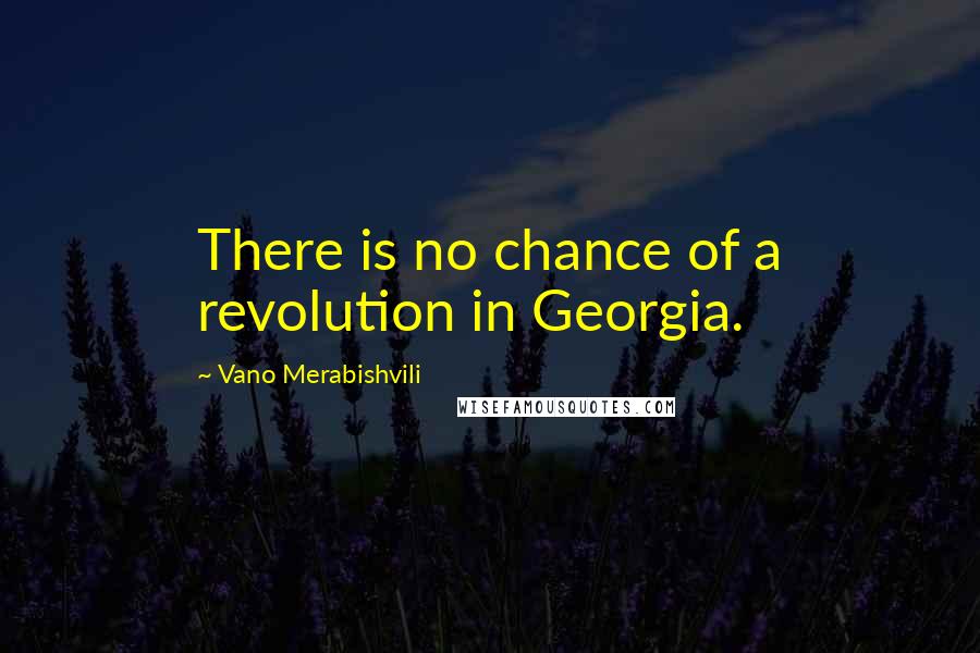 Vano Merabishvili Quotes: There is no chance of a revolution in Georgia.