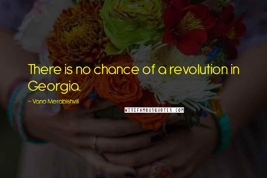 Vano Merabishvili Quotes: There is no chance of a revolution in Georgia.