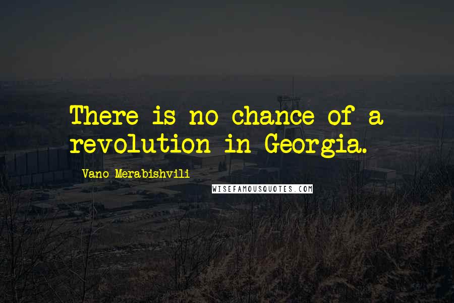 Vano Merabishvili Quotes: There is no chance of a revolution in Georgia.
