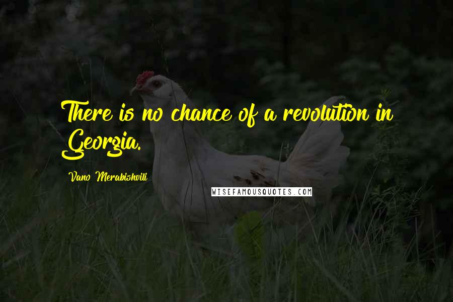 Vano Merabishvili Quotes: There is no chance of a revolution in Georgia.