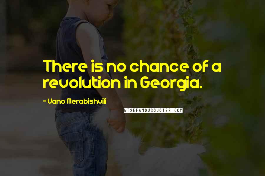Vano Merabishvili Quotes: There is no chance of a revolution in Georgia.