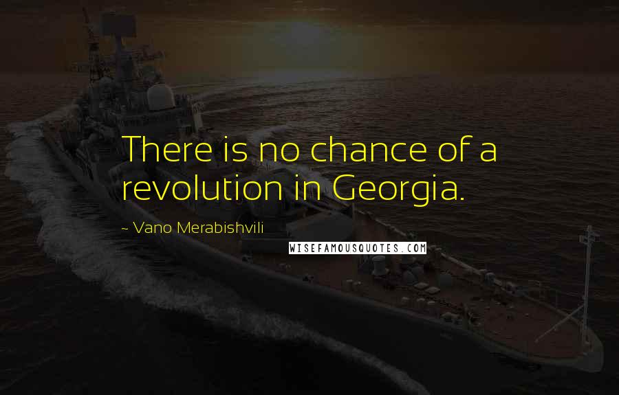 Vano Merabishvili Quotes: There is no chance of a revolution in Georgia.