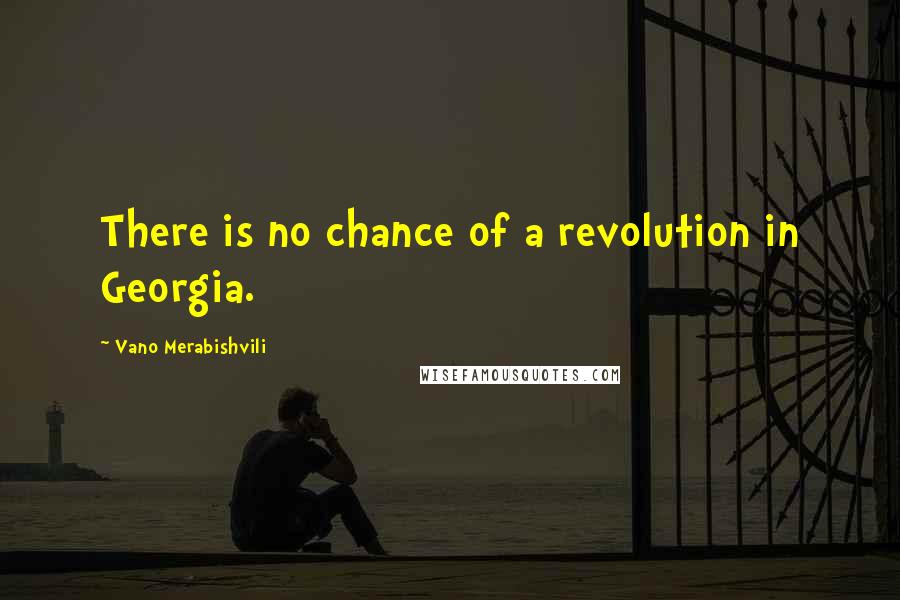 Vano Merabishvili Quotes: There is no chance of a revolution in Georgia.