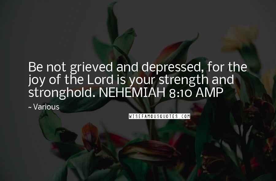 Various Quotes: Be not grieved and depressed, for the joy of the Lord is your strength and stronghold. NEHEMIAH 8:10 AMP