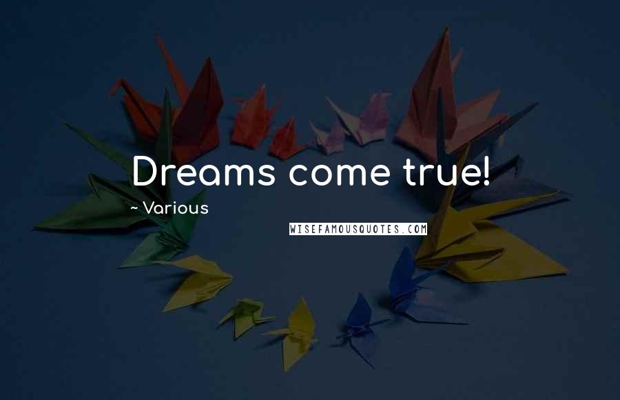 Various Quotes: Dreams come true!