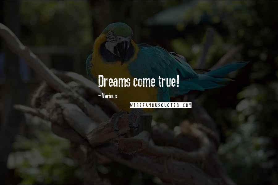 Various Quotes: Dreams come true!