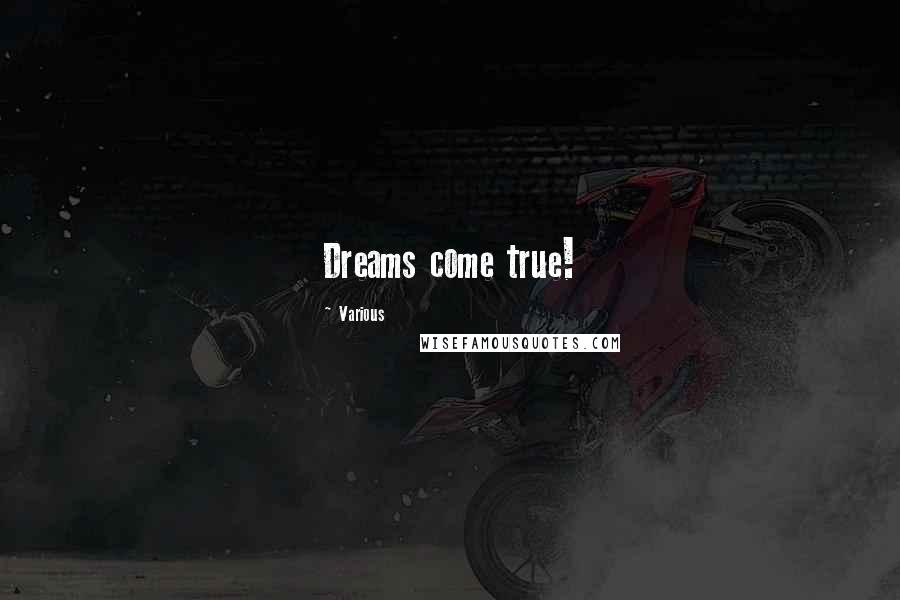 Various Quotes: Dreams come true!