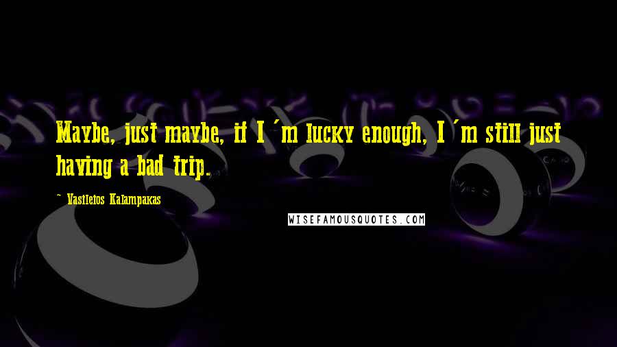 Vasileios Kalampakas Quotes: Maybe, just maybe, if I 'm lucky enough, I 'm still just having a bad trip.