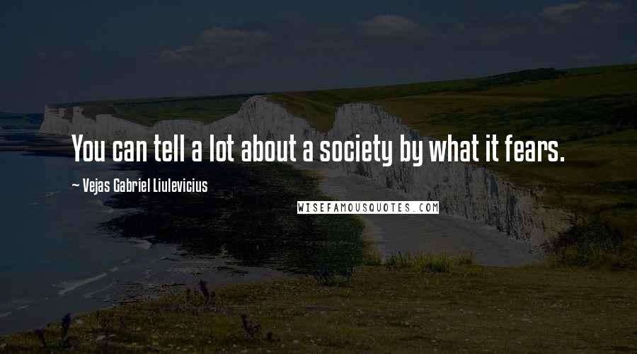 Vejas Gabriel Liulevicius Quotes: You can tell a lot about a society by what it fears.