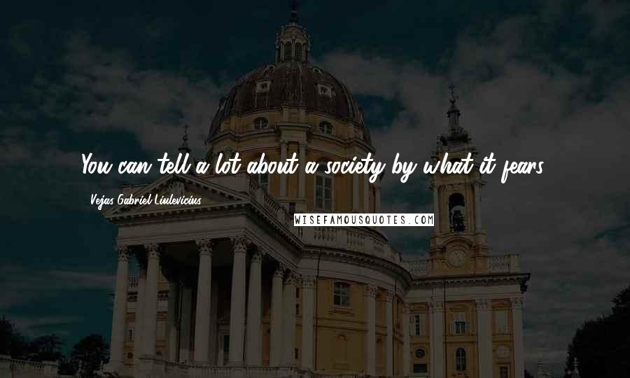 Vejas Gabriel Liulevicius Quotes: You can tell a lot about a society by what it fears.