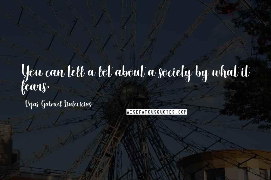 Vejas Gabriel Liulevicius Quotes: You can tell a lot about a society by what it fears.