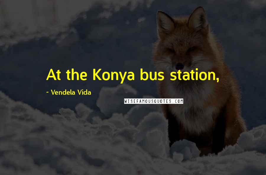 Vendela Vida Quotes: At the Konya bus station,