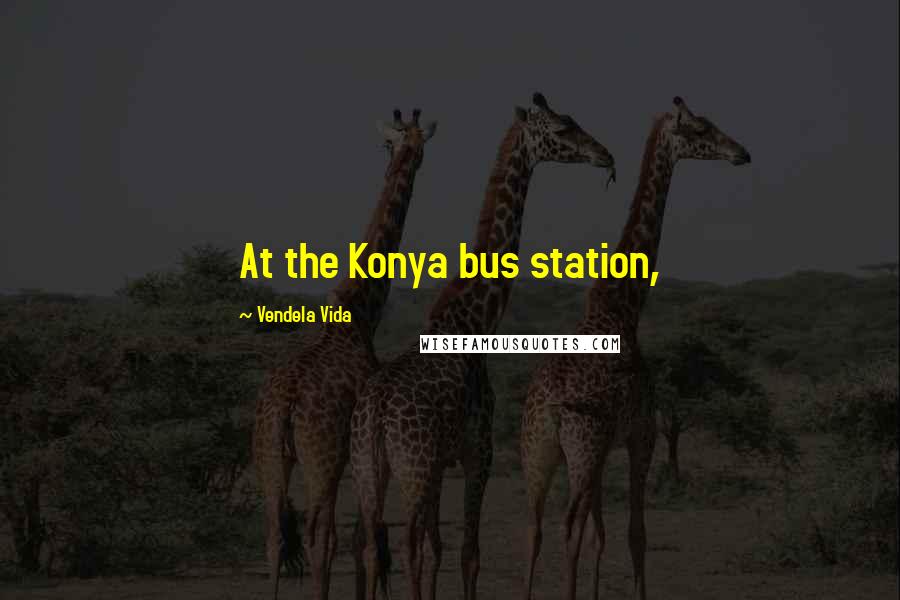 Vendela Vida Quotes: At the Konya bus station,