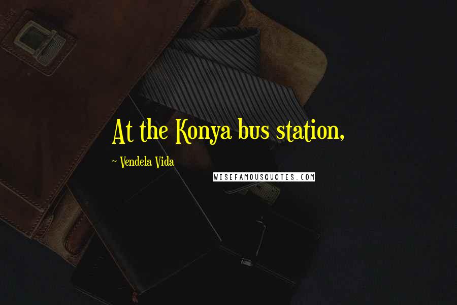 Vendela Vida Quotes: At the Konya bus station,