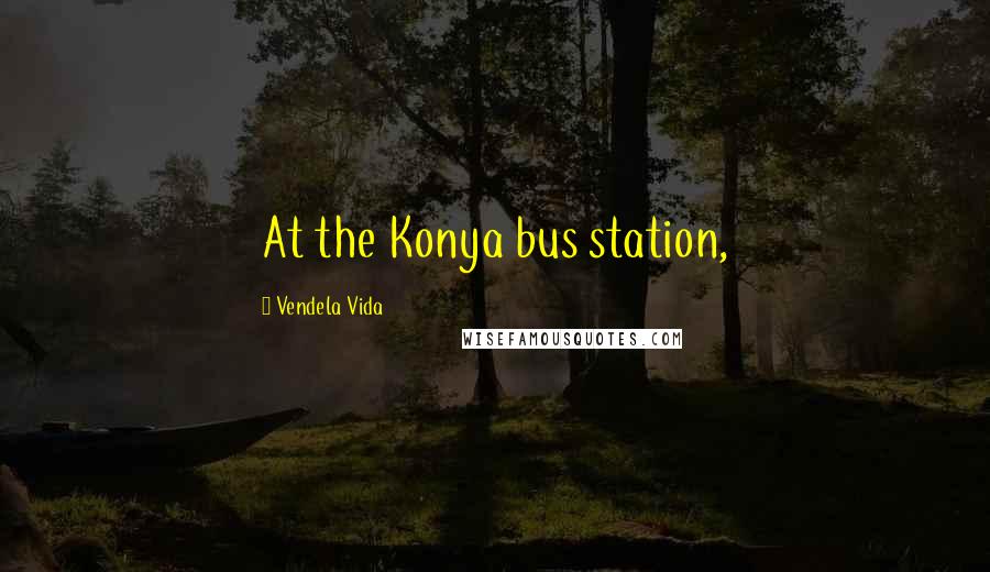 Vendela Vida Quotes: At the Konya bus station,
