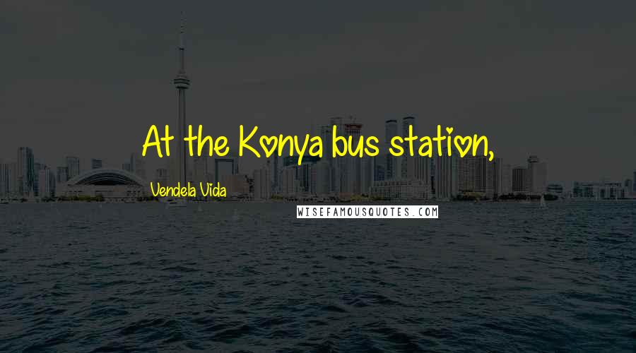 Vendela Vida Quotes: At the Konya bus station,