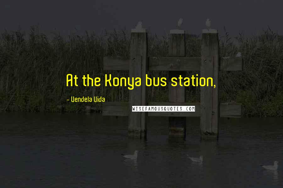 Vendela Vida Quotes: At the Konya bus station,