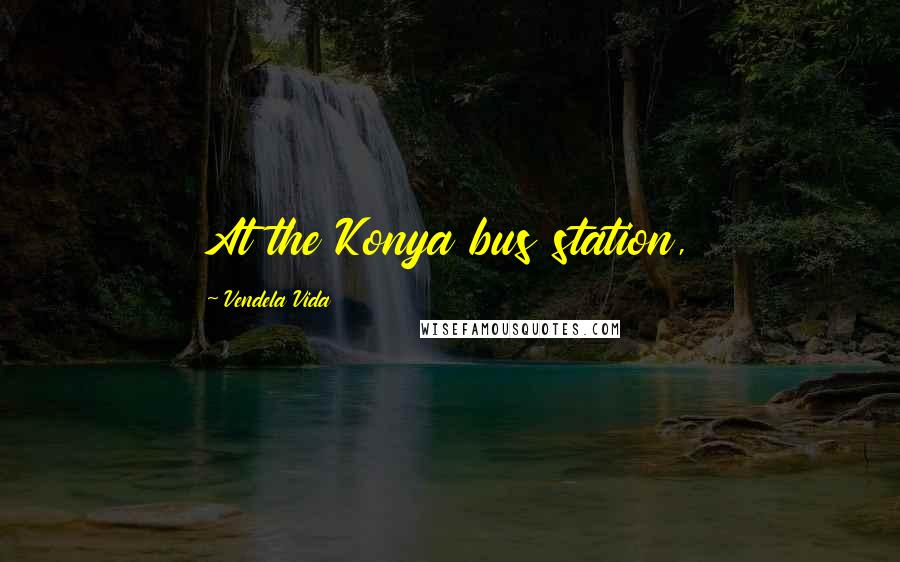 Vendela Vida Quotes: At the Konya bus station,