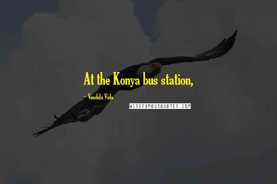 Vendela Vida Quotes: At the Konya bus station,