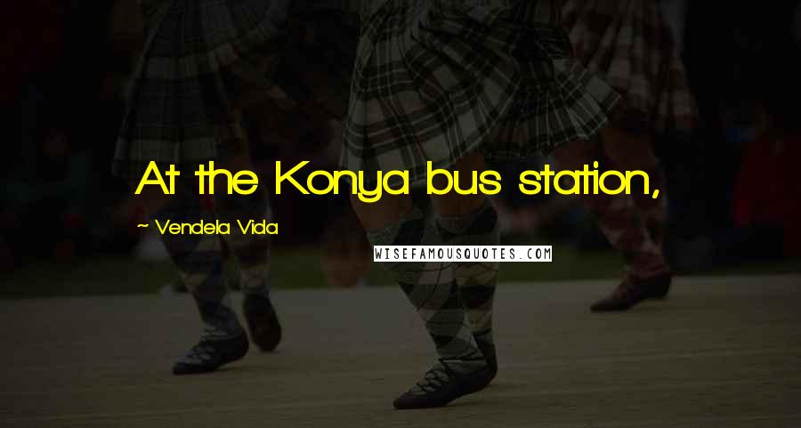 Vendela Vida Quotes: At the Konya bus station,