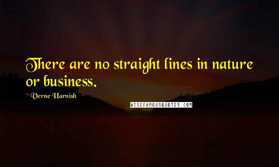 Verne Harnish Quotes: There are no straight lines in nature or business.