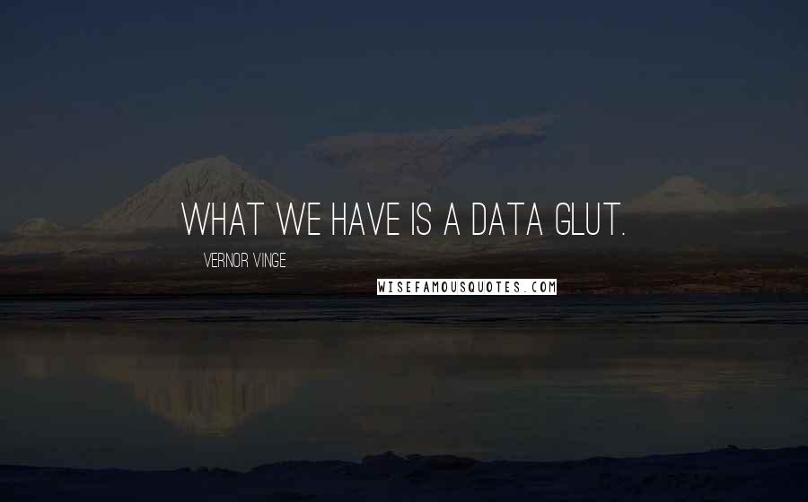 Vernor Vinge Quotes: What we have is a data glut.