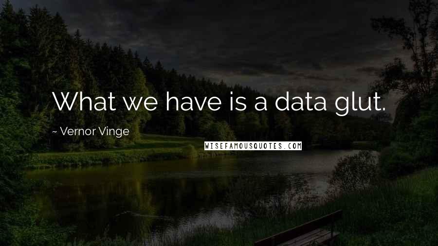 Vernor Vinge Quotes: What we have is a data glut.